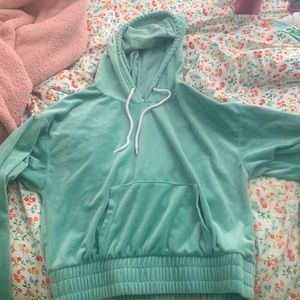 Light green velvet long sleeve